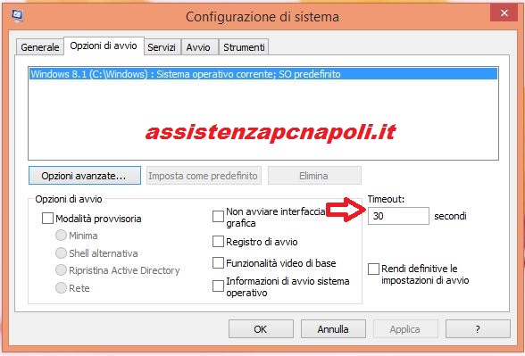 Come velocizzare Windows 8.1 - 10 con il Timeout