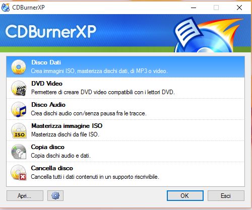 Guida CDBurnerXP