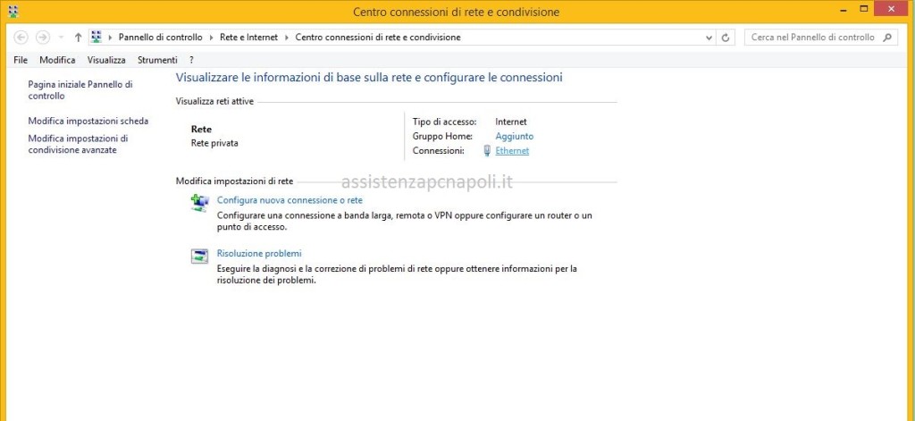 Come impostare un IP statico TCP / IP su Windows 8.1