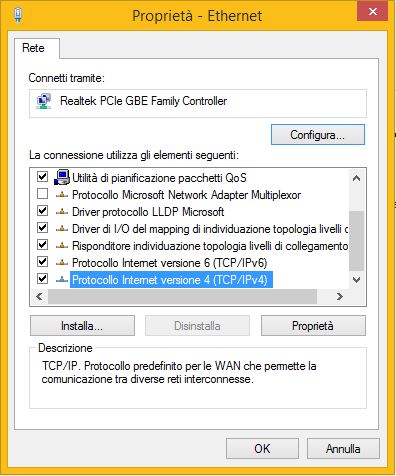 Come impostare un IP statico TCP / IP su Windows 8.1