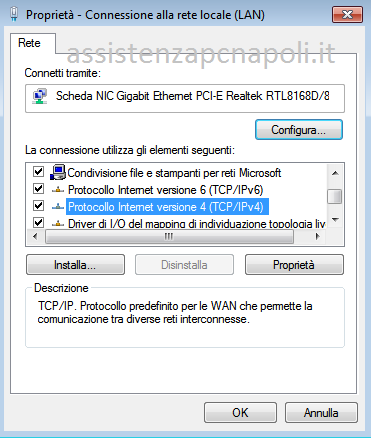 Come impostare un IP statico su Windows 7