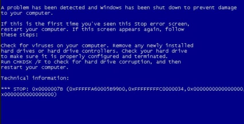 Problema schermata blu su Windows 8.1
