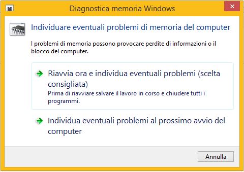 Come testare la memoria RAM - Windows 8.1