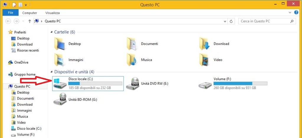 Come pulire il disco rigido Windows 8.1