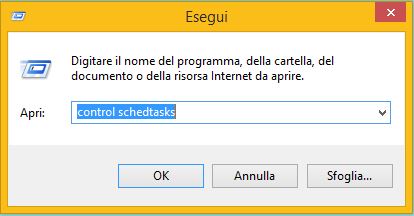 Disattivare manutenzione automatica Windows 8.1