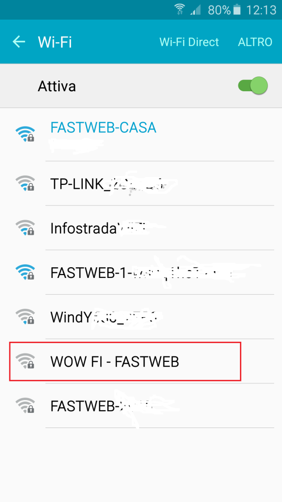 Linea wifi gratis WOW FI Fastweb