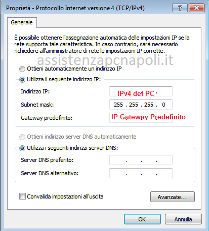 Come assegnare un indirizzo IP su Windows