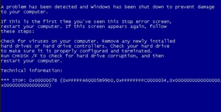 Problema schermata blu computer Acer Aspire