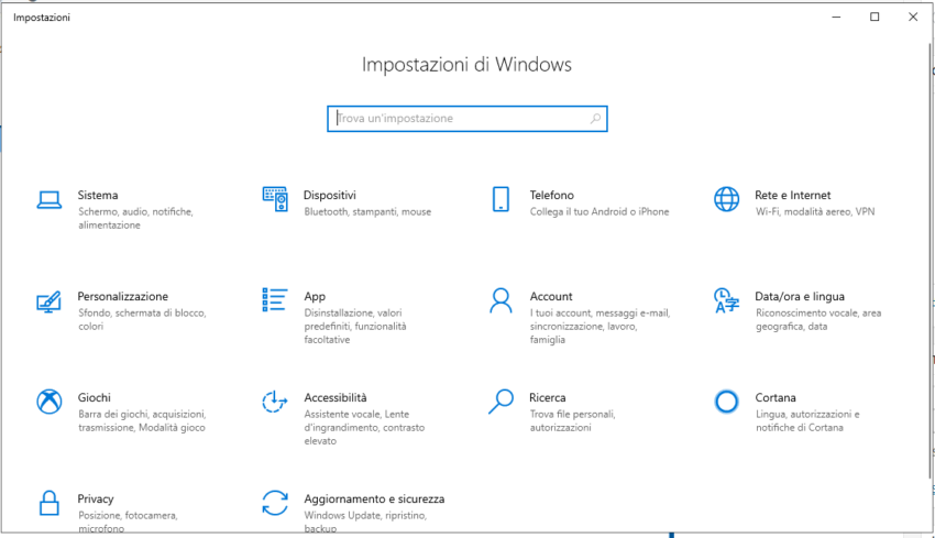 Applicazione predefinita Windows 10