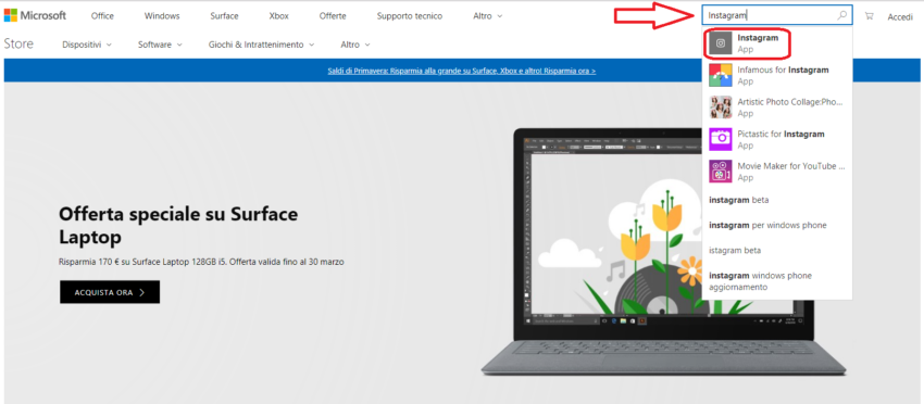 Come utilizzare Instagram su Windows 10