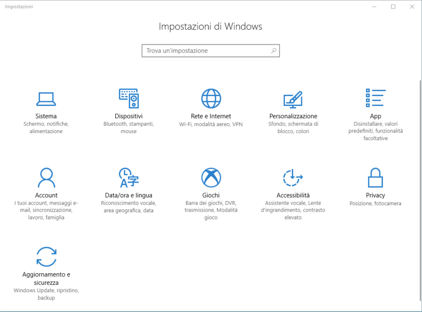 Eliminare PIN su Windows 10