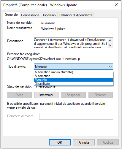 Disattivare aggiornamento a Windows 11